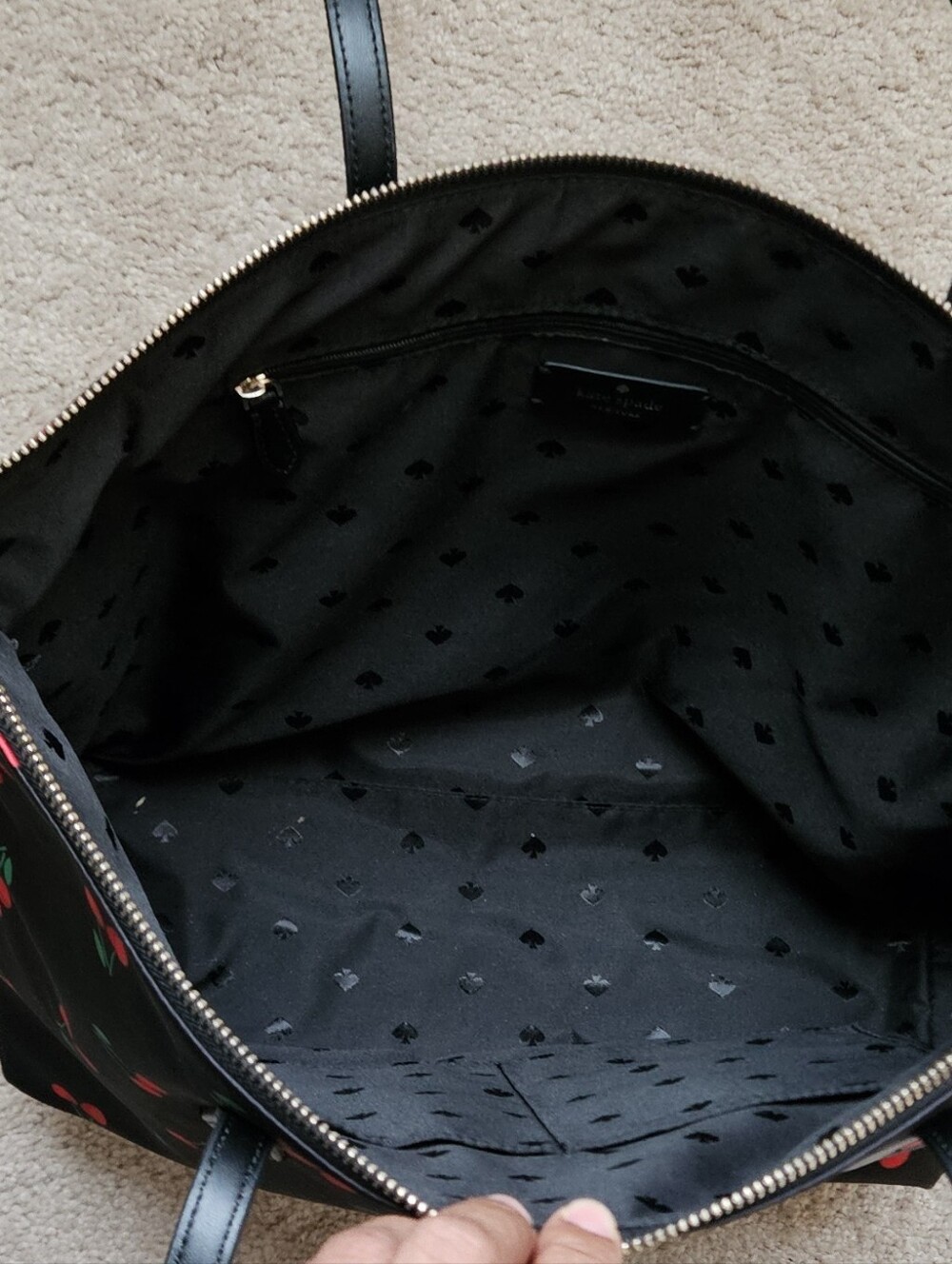 Kate Spade Mel Packable Nylon Tote Cherry - Picture 12 of 13